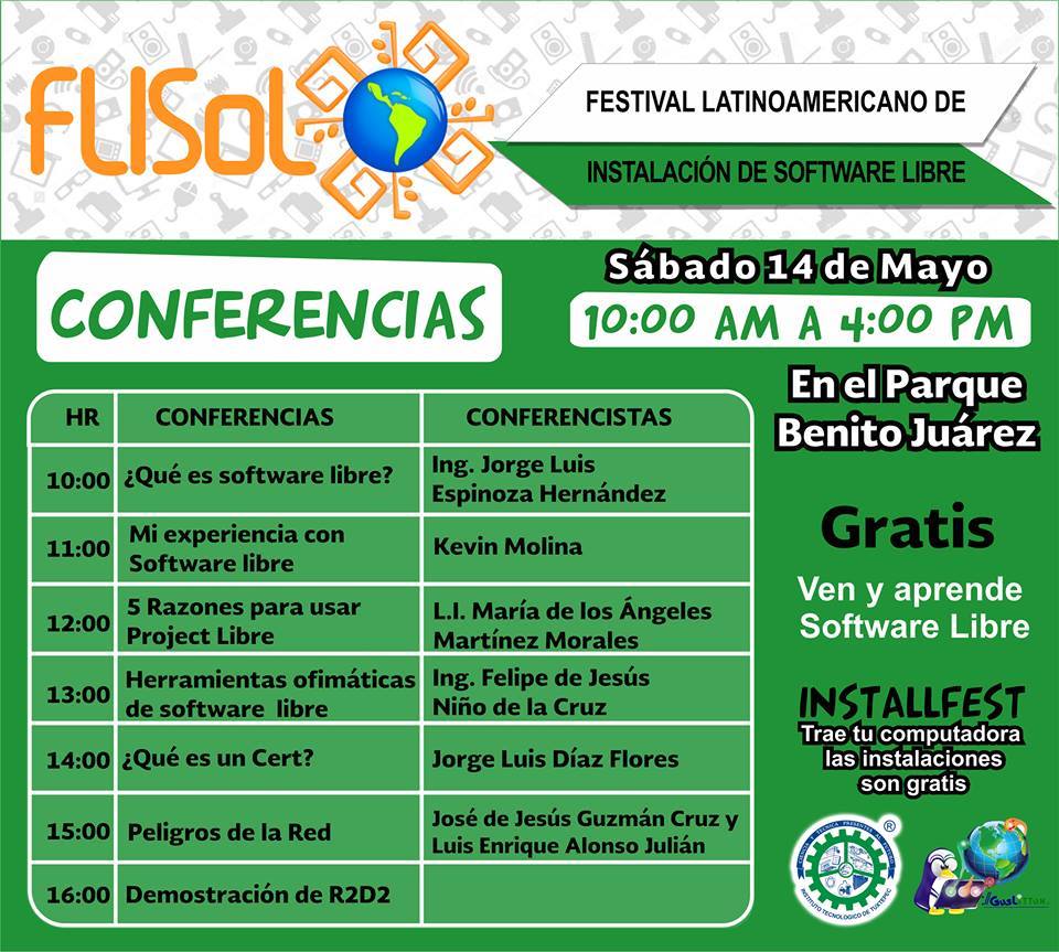 Programa Final FLISoL Oaxaca, 2016